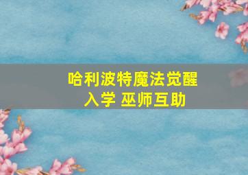 哈利波特魔法觉醒 入学 巫师互助